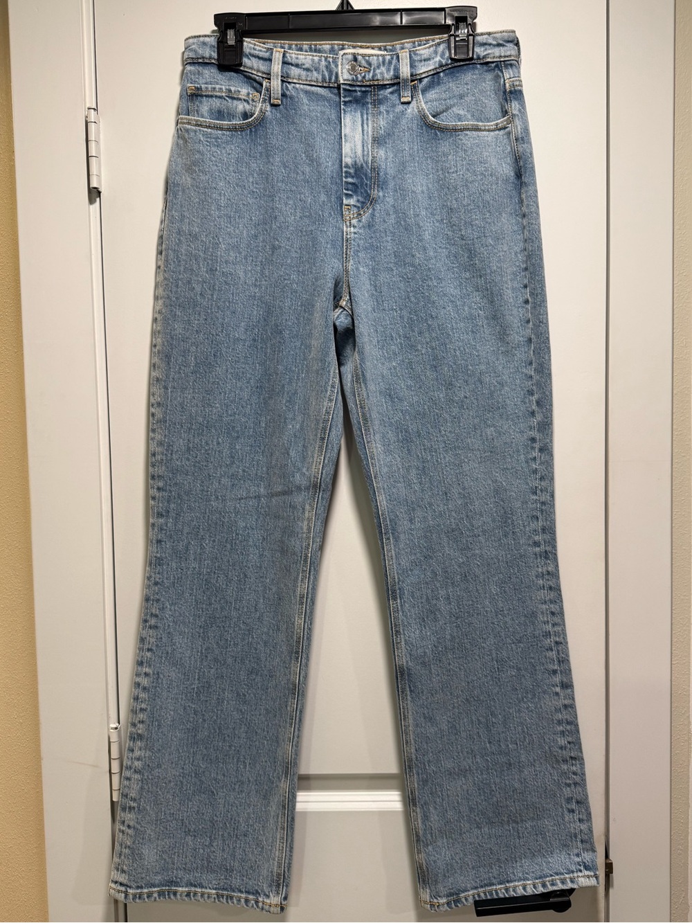 Guess Straight High 80s Straight Leg Light Blue Jeans